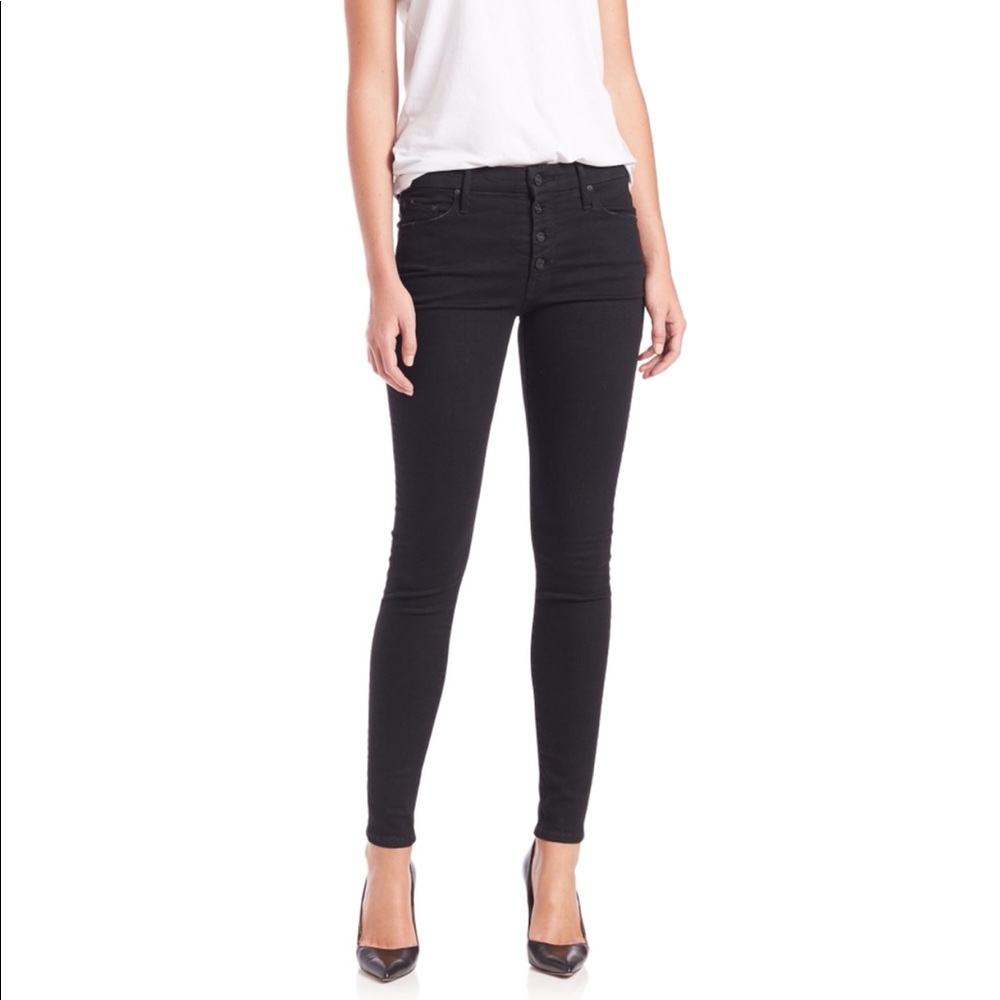 Mother black pixie jeans sz 28 like new